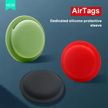 Airtags Tracker Silikono Atveju Anti-lost Apsauginė Įvorė Atgal Klijais Pritvirtinkite Minkštas Viršelis Protector For Apple Airtags