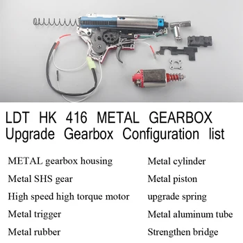 AK DĖDĖ Gelio Blaster Žaislinių Ginklų Aksesuarai Atnaujinimus NO2 Metalo pavarų Dėžė Metaliniu korpusu Super Didelio Greičio Atlaikyti Didesnis FPS už HK416