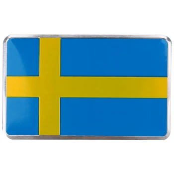 Aliuminio Švedijos Vėliava Automobilių Lipdukas Nulio Dangtelio Lipdukas Automobilio Stiliaus šio Automobilio Viso Kūno Emblema Decal Ženklelis Universalios