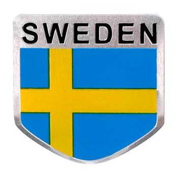 Aliuminio Švedijos Vėliava Automobilių Lipdukas Nulio Dangtelio Lipdukas Automobilio Stiliaus šio Automobilio Viso Kūno Emblema Decal Ženklelis Universalios