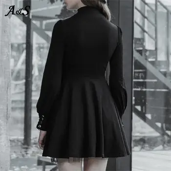 Anbenser Japonijos Dark Punk Lolita Dress Moterų Derliaus Viktorijos Nėrinių Suknelės Moterų Gotikos Stiliaus Harajuku Mergina Studentų Suknelė
