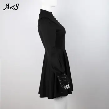 Anbenser Japonijos Dark Punk Lolita Dress Moterų Derliaus Viktorijos Nėrinių Suknelės Moterų Gotikos Stiliaus Harajuku Mergina Studentų Suknelė
