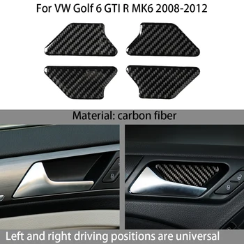 Anglies pluošto automobilio vidų, duris dubenį apdaila;Tinka VW Golf 6 GTI MK6 R 2008-2012 automobilių lipdukas;