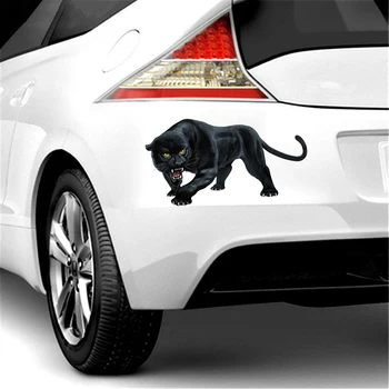 Animacinių filmų 3D Automobilių Lipdukai Gyvūnų Black Panther Riaumojimas Bamperis Motociklo Šalmas Decal Vinilo Padengti Įbrėžimams atsparus Vandeniui PVC