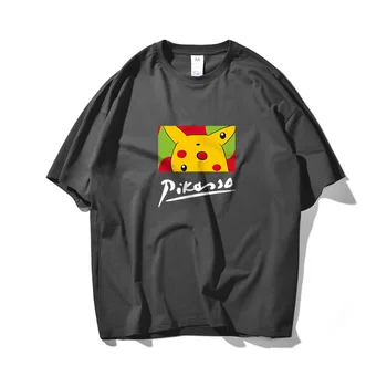 Animacinių filmų Marškinėliai Vyrams trumpomis Rankovėmis Hip-Hop Aukštos Kokybės Medvilnės Japonų Anime Streetwear T-shirt Viršuje Tees