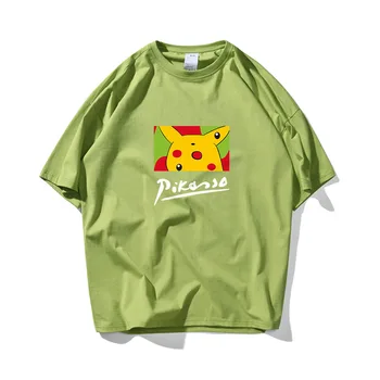 Animacinių filmų Marškinėliai Vyrams trumpomis Rankovėmis Hip-Hop Aukštos Kokybės Medvilnės Japonų Anime Streetwear T-shirt Viršuje Tees