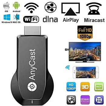 Anycast M2 Plius HDMI suderinamus TV Stick Parama Miracast AirPlay, DLNA 2.4 G Bevielio WiFi Ekranas Dongle Imtuvą
