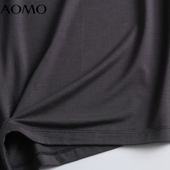 AOMO 2021 m. Vasarą Moterys Spausdinti Vintage Black Medvilnės Marškinėliai Tees Aukštos Kokybės Ponios Atsitiktinis Marškinėliai Street Wear Viršuje 6D36A