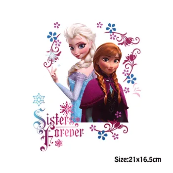 Appliques Užšaldyti Elsa ir Anna Animacinių filmų Lopai Drabužių Geležies Pleistras ekologiškus Drabužius Svetimas Dalykų Šilumos Perdavimo