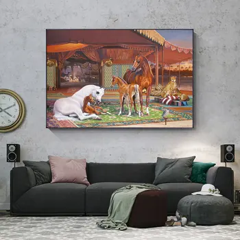 Arabijos Arklių Naftos Tapyba ant Drobės, Plakatų ir grafikos Abstrakčiai Gyvūnų Nuotraukos Kambarį Namo Apdaila Sienos Meno Cuadros