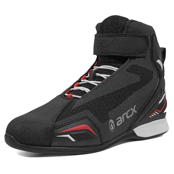 Arcx motociklo jojimo batai, austi galvijų odos batai, kvėpuojantis, patogus, rudenį atsparus ir dėvėti, atsparus batai
