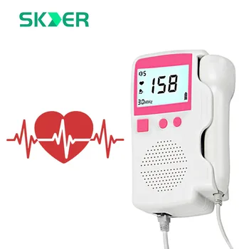 Atnaujintas Doplerio Vaisiaus Širdies ritmo Jutiklis Monitorius, Nešiojamų Namų Nėštumo Kūdikių Embrionų Stetoskopas LCD Ekranas Ne Radiacija