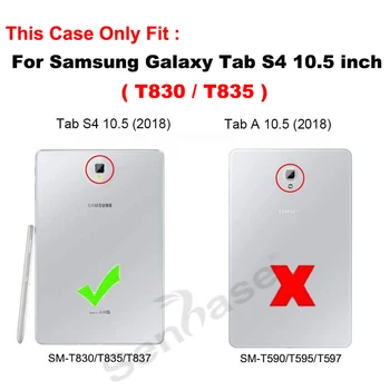 Atsparus smūgiams Šarvai TPU+PC Nešiojamasis Dirželis Stovėti Tablet Apsauginis Dangtelis Skirtas Samsung Galaxy Tab S4 10.5 colio T830 T835 Atveju