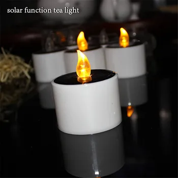 Atsparus vandeniui Elektros Žvakė Modeliavimas Flameless Saulės energija Varomas LED Žvakių Šviesos DSS899