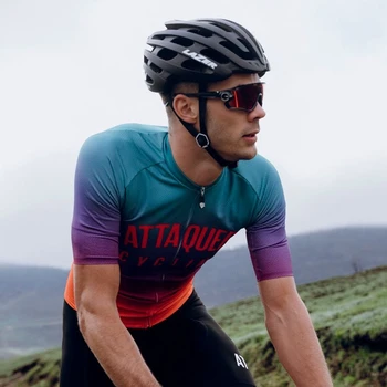 Attaquer Vasaros Vyrų Kvėpuojantis Greitai džiūsta Trumpas Rankovės Dviračių Džersis Maillot Ciclismo Hombre 2021 Kalnų Dviračių MTB Marškinėliai