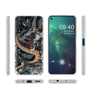 Atveju, Huawei 30 Lite P40 P Smart Z Y6 Y7 2019 Y8p Y6p Garbę 9X Pro Mate 20 Telefonų Padengti Matiniu Coque Kietas Gyvūnų Dragon Korpuso