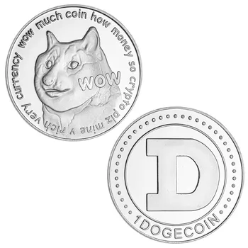 Aukso/Sidabro Padengtą Dogecoin Atminimo Fizinio Bitcoin Monetų Mielas Šuo Modelis Suvenyrų Tiek Monetos Meno Kolekcija, Kūrybos Dovana