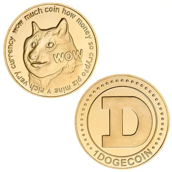 Aukso/Sidabro Padengtą Dogecoin Atminimo Fizinio Bitcoin Monetų Mielas Šuo Modelis Suvenyrų Tiek Monetos Meno Kolekcija, Kūrybos Dovana
