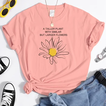 Aukštesni Augalų Su Panašūs, Bet dideliu Gėlių Spausdinti Moterys t-Shirt Negabaritinių o-Kaklo Viršūnes Plius Dydis t-Shirt Vasaros Moterų Marškinėlius