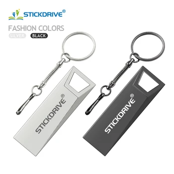 Aukštis, Greitis Super thiny Pen drive Flash USB 4GB 8GB 16GB Memory Stick 32GB 64GB 128 GB Metalinė Usb Flash Drive atminties paketų prižiūrėtojų raktinę