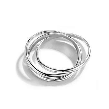 Aukštos Kokybės Kietas 925 Sterlingas Sidabro Žiedas 6-11 Dydis Moterų Asmenybės Priedai Žiedai, Paprasta Stiliaus, Panele, bižuterijos
