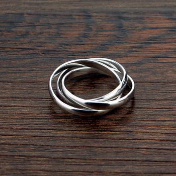 Aukštos Kokybės Kietas 925 Sterlingas Sidabro Žiedas 6-11 Dydis Moterų Asmenybės Priedai Žiedai, Paprasta Stiliaus, Panele, bižuterijos
