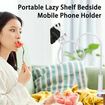 Aukštos kokybės universalus mobiliojo telefono laikiklis su segtuku lankstus 360° nešiojamas mobiliojo telefono laikiklis stalo lova tingus bazės savininkas