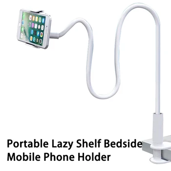 Aukštos kokybės universalus mobiliojo telefono laikiklis su segtuku lankstus 360° nešiojamas mobiliojo telefono laikiklis stalo lova tingus bazės savininkas