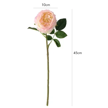 Austen Rose Namų Puošybai Latekso Nekilnojamojo Touch Vestuvių Dirbtinis Rožinis Gėlių Gėlių Atveju Šalis Ekranas - INDIGO