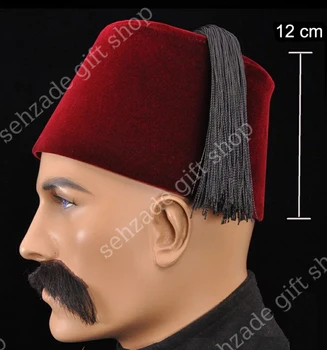 Autentiško Folkloro turkijos Fes Lez, Rytų Tarboosh, Egzotinių Osmanų Skrybėlę Originalus Fes Nekilnojamojo Fes Pagaminta Turkijoje