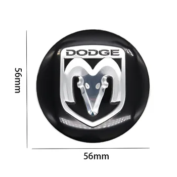 Auto Dalys 4pcs 56mm Varantys Centras Lipdukas Padengti Ratų Stebulės Logotipo Lipdukas Padengti DODGE-LOGOTIPAS Automobilio Keitimo Lipduku
