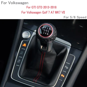 Auto Pakeitimas Interjero Detalių 5/6 Greičio Pavarų Perjungimo Rankenėlė,Volkswagen VW Golf 7 Mk7 GTI GRNT 2013-2018 m.