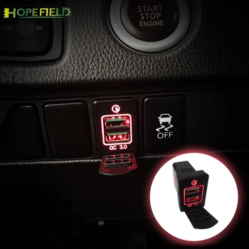Automobilinis USB Įkroviklis Adapteris Greitai Įkrauti 3.0 Dual Uostų Mobiliųjų Telefonų Įkrovimo Lizdas Mitsubishi Eclipse Kryžiaus 2016 Outlander 3