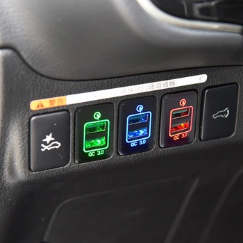 Automobilinis USB Įkroviklis Adapteris Greitai Įkrauti 3.0 Dual Uostų Mobiliųjų Telefonų Įkrovimo Lizdas Mitsubishi Eclipse Kryžiaus 2016 Outlander 3