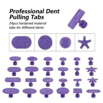 Automobilių Dent Valiklis Priemonė, Paintless Dent Repair Kit,Skaidrių Plaktukas Įrankiai su 24pcs Violetinė Skirtukus 