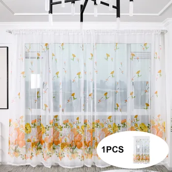 Baltųjų Gėlių Tiulio savo Užuolaidų svetainė, Miegamasis, Virtuvė Atspalvį Lango Gydymo Užuolaidos Žaliuzės, Skydas Namų Decora
