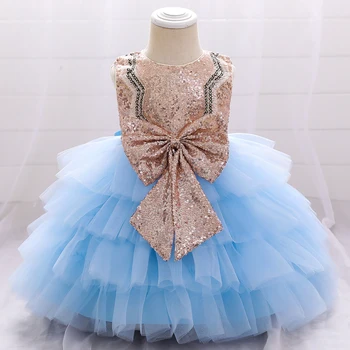 Bamblys Vasaros China Didelis Lankas Suknelė Mergina Kalėdų Vaikų Princesė Dress Baby 1-asis Gimtadienis Tutu Šalis Suknelė Vaikai Vestidos