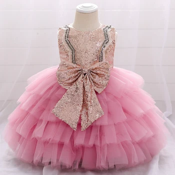Bamblys Vasaros China Didelis Lankas Suknelė Mergina Kalėdų Vaikų Princesė Dress Baby 1-asis Gimtadienis Tutu Šalis Suknelė Vaikai Vestidos