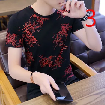 Banga prekės atvartas korėjos versija savęs auginimo tendencija marškinių apykaklės siuvinėjimo verslo T-shirt