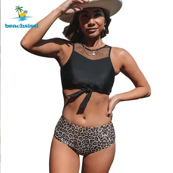 Beachsissi Moterų Leopard Bikini Komplektas 2021 Akių Dviejų dalių maudymosi kostiumėlį, Seksualus Mados maudymosi Kostiumėliai, Vasaros Atostogų Maudymosi Kostiumai