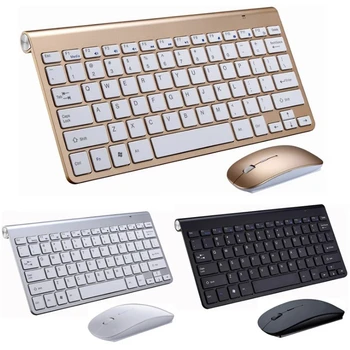 Belaidė Klaviatūra ir Pelė, 2.4 G USB Mini klaviatūra, Pelė Combo Begarsis Ergonomiška Klaviatūra su pele nustatyti, PC, Nešiojamas TELEVIZORIUS