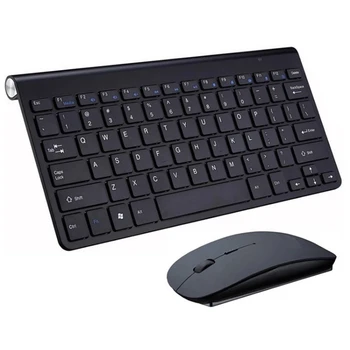 Belaidė Klaviatūra ir Pelė, 2.4 G USB Mini klaviatūra, Pelė Combo Begarsis Ergonomiška Klaviatūra su pele nustatyti, PC, Nešiojamas TELEVIZORIUS