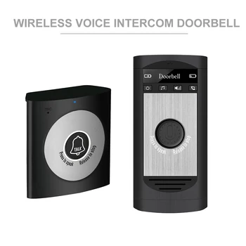 Belaidžio ryšio Balso Domofonas Doorbell 2-Būdas Kalbėti, Stebėti, su 1*Lauko Mygtuką Vienetas 1* Patalpų Vienetas Imtuvas Smart Home Security