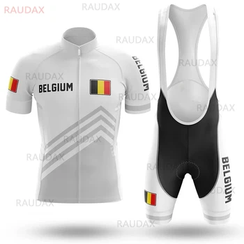 Belgijos Dviračių Džersis Naujos Komandos, Dviračių Drabužių Vasaros Quick Dry Vyrų Dviračių Vienodas MTB Lenktynių Sporto Ropa De Ciclismo Kostiumas