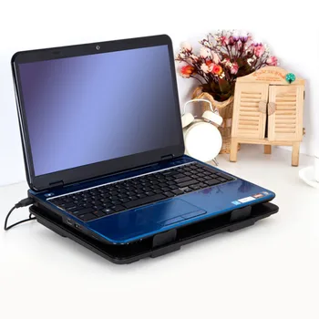 Besegad Nešiojamas USB Aušinimo Padas-Ultra Plonas Tylus Laptop Notebook Aušinimo Pagrindo Stovi Šaldytuvas su 5 Gerbėjai 15.6 colių