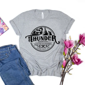 Big Thunder Mountain Marškinėliai magiška Karalystė Tees Retro Šeimos Atostogų T-shirt Big Thunder Mountain Unisex Viršų