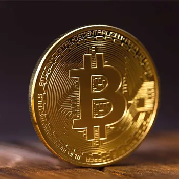 BITCoin Meno Kolekcija Auksą, Padengtą Fizinio Bitcoins Bitcoin BTC su Byla Dovana Fizinių Metalų Antikos Imitacija Sidabro Monetas