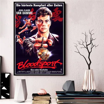 Bloodsport 1988 M. Derliaus Filmą Jean-Claude Kungfu Kino Plakatų Ir Grafikos Meno Tapybos Sienos Nuotraukas Kambarį Namų Dekoro