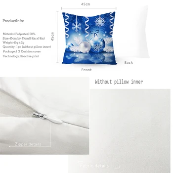 Blue serijos Kalėdų užvalkalas 2020 naujas persiko odos užvalkalas užsakymą skaitmeninis spausdinimas lovos pagalvėlė padengti