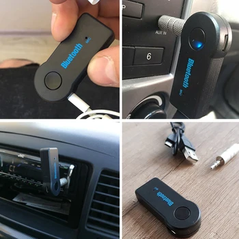 Bluetooth, 3.5 mm Telefonų AUX Audio MP3 Car Stereo Muzikos Imtuvas, Adapteris Su Mic Auto Priedai